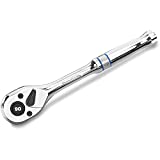 DURATECH 3/8-Inch Drive Ratchet Handle, Ratchet Wrench, Socket Wrench, 90-Tooth, Quick-release Reversible, CR-V