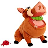 Disney's The Lion King Burping & Talking Pumbaa Plush, Interactive Plush with Sounds, Amazon Exclusive