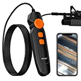 Wireless Rifle Borescope, 0.177inch Rifle Bore Scope NIDAGE Barrel Gun Endoscope with 3.28ft Cable and Side View Mirror for Bore Cleaning Inspections