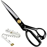 Fabric Scissors Professional 10 inch Heavy Duty Scissors for Leather Sewing shears for Tailoring Industrial Strength High Carbon Steel Tailor Shears Sharp for Home Office Artists Dressmakers