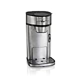 Hamilton Beach The Scoop Single Serve Coffee Maker & Fast Grounds Brewer, Brews in Minutes, 8-14oz. Cups, Stainless Steel