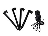 Replacement Yard Inflatable 4 Plastic Stakes and 4 Tethers with Hooks for Home Lawn Yard Garden Holiday Inflatable Decorations