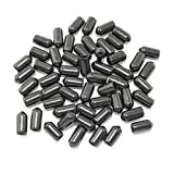 Pro Bamboo Kitchen 60pcs 1/4" Rubber Cap Protective Cover Rubber Plug Soft PVC Thread Protection Cap Plastic Rubber Dust Cover Black Fits 1/4 Inch Screws and Bolts