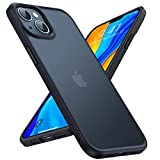 TORRAS  Shockproof iPhone 13 Case/iPhone 14 Case, Military Grade Drop Tested, Protective Hard Back Slim Thin iPhone 13 Case Black & iPhone 14 Case Black for Men Black-Guardian Series