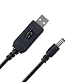 DC 5V to DC 12V USB Voltage Step Up Converter Cable - iGreely Power Supply USB Cable with DC Jack 5.5 x 2.5mm or 5.5 x 2.1mm, USB 5V to DC 12V Cable 3ft