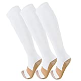 3 Pack Copper Compression Socks - Compression Socks Women & Men Circulation - Best for Medical,Running,Athletic