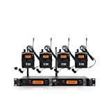 XTUGA RW2080 Rocket Audio Whole Metal Wireless in Ear Monitor System 2 Channel 4 Bodypacks Monitoring with in Earphone Wireless Type Used for Stage or Studio (Frequency 902-928mhz)