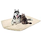 PetAmi Fluffy Waterproof Dog Blanket Fleece | Soft Warm Pet Fleece Throw for Large Dogs and Cats | Fuzzy Plush Sherpa Throw Furniture Protector Sofa Couch Bed (Beige Cream, 40x60)