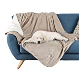 Waterproof Pet Blanket – Reversible Tan Throw Protects Couch, Car, Bed from Spills, Stains, or Fur – Dog and Cat Blankets by Petmaker (50x60)