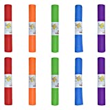 Hello Fit Kids Short Yoga Mat, 60x24x1/8 inches, Easy to Clean, Non-Slip Exercise Mat, 10 Pack, Assorted