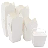 Take Out Boxes, White Paper to-Go Food Containers (32 oz, 50 Pack)