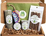 Catnip Alternative Variety Box with Handmade Refillable Mouse Toy - Catnip, Valerian Root, Silvervine Powder, Matatabi Sticks - Cat Toy and Cat Treat Sampler - Cat Gift Box