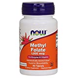 NOW Supplements, Methyl Folate 1,000 mcg, Metabolically Active Folate*, Co-Enzyme B Vitamin, 90 Tablets