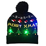 AZMONADIO Light Up Christmas Hat LED Beanie Hat White Elephant Gifts Funny Gag Gifts Novelty Party Favors Women Men Adults Kids