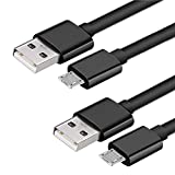 PS4 Micro USB Cable, [2Pack 15FT] Extra Long Durable Charging Cord, Quick Charger Cable for Android Phone Sony PS4，Samsung Galaxy S7 Edge S6 S5 S2 J7 J7V J5 J3 J3V J2, LG , Moto E4 E5 E6, Tablet, Xbox
