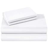 HOMEIDEAS Bed Sheets Set Extra Soft Brushed Microfiber 1800 Bedding Sheets - Deep Pocket, Wrinkle & Fade Free - 4 Piece(Queen,White)