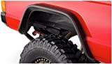 Bushwacker Jeep Flat Style Front & Rear Fender Flares | 4-Piece Set, Black, Textured Finish | 10922-07 | Fits 1984-2001 Jeep Cherokee