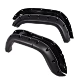 PIT66 Fender Flares, Compatible with 1984-2001 Jeep Cherokee 4-Door Sport Utility Models ONLY (NOT FITS Side Skirts/Ground Kits), Rugged Textured Black Pocket Riveted Style Wheel Flares Set, 4 Pcs