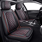 5 Seat Covers, MIROZO Vehicle Cushion Cover Breathable Universal Fit for Most Sedan, Truck and SUV for Tacoma Rogue CX5 Chevy (Black and Red Full Set)