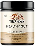 Terra Origin Healthy Gut Peach Banana with L-Glutamine, Zinc, Glucosamine, Slippery Elm Bark, Marshmallow Root and More! Supports intestinal Permeability, IBS, Bloating, Gas and Constipation*