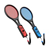 TALK WORKS Tennis Racket for Nintendo Switch 2 Pack - Joy Con Controller Grip Sports Game Accessories for Mario Tennis Aces