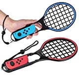 Tennis Racket for Nintendo Switch Joy-Con Attachment - Nintendo Switch Joy-Con Controller, Mario Tennis Aces Accessories, Twin Pack