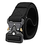 MOZETO Men's Tactical Belt, Military Nylon Web Rigger Work Carry Tool Belts for Men with Heavy-Duty Quick-Release Buckle