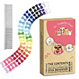 The Thoughtful Brand 50 Pcs Dog Bows with Rubber Bands (25 Pairs) - Durable Dog Hair Bows That Won’t Pull Your Dog’s Hair - Premium Dog Bows Girl Plus Bonus Grooming Comb, Cuter and Better