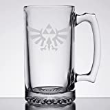 The Legend of Zelda - Triforce (Hylian Crest) - Etched Large 26.5oz Beer Mug