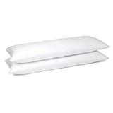 Micropuff Body Pillow Covers with Zipper - Soft Brushed Microfiber Body Protector, Noiseless and Only Quality Fabrics Used Body Pillowcase with Zipper 20x55 (2 Pack) White