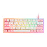 EPOMAKER AKKO ACR61 Prunus Lannesiana 61 Keys Hot Swappable RGB Wired 60% Mechanical Gaming Keyboard with Acrylic Translucent Case, Extra ASA PBT Keys Set for Mac/Win(AKKO CS Jelly Pink Switch)