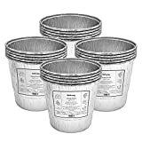 Entsong 20 Pack Foil Grease Bucket Liner, Compatible with Traeger Wood Pellet Grills/Oklahoma Joe's/z Grill/Green Mountain Grill, Disposable Liners Kits