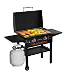 Blackstone 1883 Gas Hood & Side Shelves Heavy Duty Flat Top Griddle Grill Station for Kitchen, Camping, Outdoor, Tailgating, Countertop 28 inch Black