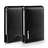 RUNBOX Slim Wallets for Men RFID BLOCKING Leather Stylish Bifold Mens Minimalist Wallet with Clip