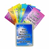 Positive Affirmation Cards for Kids and Teens - 54 Affirmations, 150+ Inspirational Questions with Storage Box - Inspire Confidence and Positive Attitude - Daily Self Care Kit & Mindfulness Gift