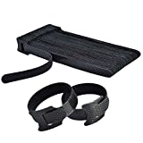 Hmrope 60PCS Fastening Cable Ties Reusable, Premium 6-Inch Adjustable Cord Ties, Microfiber Cloth Cable Management Straps Hook Loop Cord Organizer Wire Ties Reusable (Black Colors)