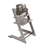 Tripp Trapp High Chair from Stokke, Oak Greywash - Adjustable, Convertible Chair for Toddlers, Children & Adults - Includes Baby Set with Removable Harness for Ages 6-36 Months - Made with Oak Wood