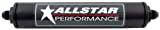 Allstar ALL40245 Black 12" Long x 2" Diameter Anodized Aluminum -10 AN Inlet/Outlet In-Line Fuel Filter Housing