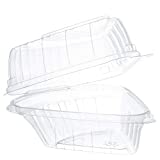 Dart C54HT1 Pie Wedge Clear Hinged Container, 5.6 X 6.1 in (Case of 250)