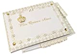 Mis Quince Anos Quinceanera Crown Guest Book with Pen Set