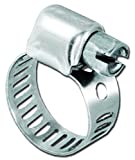 Pro Tie 33881 SAE Size 6 Range 7/16" to 11/16" Mini All Stainless Steel Hose Clamp (50 Pack)