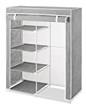 Whitmor 6091-7151 Compact Clothes Closet, Grey, 15.75 L x 34.25 W x 42.0 H inches