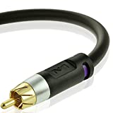 Mediabridge Ultra Series Subwoofer Cable (6 Feet) - Dual Shielded with Gold Plated RCA to RCA Connectors - Black - (Part# CJ06-6BR-G1)