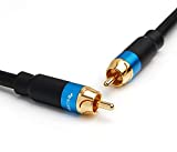 BlueRigger Subwoofer Cable (15FT, RCA to RCA Audio Cable, Dual Shielded with Gold Plated Connectors)