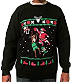 Dunking Santa - Ugly Christmas Sweater (Black, Large)