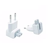 VizGiz 2 Pack US to Europe Plug Converter Travel Charger Adapter Wall Outlet EU European Connector Duck Head for MacBook Mac Pro MBA Retina MagSafe Apple Phone Pad Tablet Mini Air Power Brick