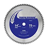 TWIN-TOWN 14-Inch 72 Teeth Dry Cut Steel and Ferrous Metal Saw Blade with 1-Inch Arbor