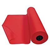 Colorations Dual Surface Paper Roll Classroom Supplies for Arts and Crafts Flame Red (36" x 1000') - DSFR