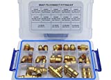 Road King Truck Parts Brass Push to Connect Air Brake Line Fitting Connector Kit, DOT Approved