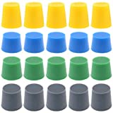 Hilitchi Silicone Rubber Plug Kit Tapered Stopper Silicone Plugs for Powder Coating Painting Anodizing Plating Vacuum Test Plugging Hydraulic Fuel and Oil Lines (Assorted Color-20Pcs, Assorted Size)